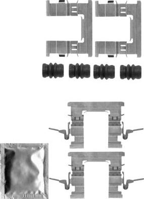 HELLA 8DZ 355 205-211 - Комплектуючі, колодки дискового гальма autozip.com.ua