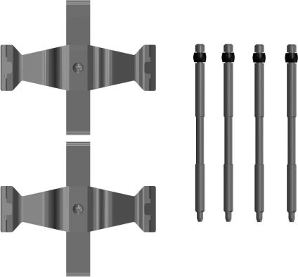 HELLA 8DZ 355 206-441 - Комплектуючі, колодки дискового гальма autozip.com.ua