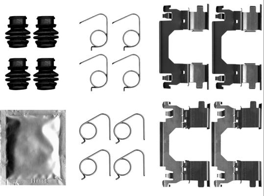 HELLA 8DZ 355 206-301 - Комплектуючі, колодки дискового гальма autozip.com.ua