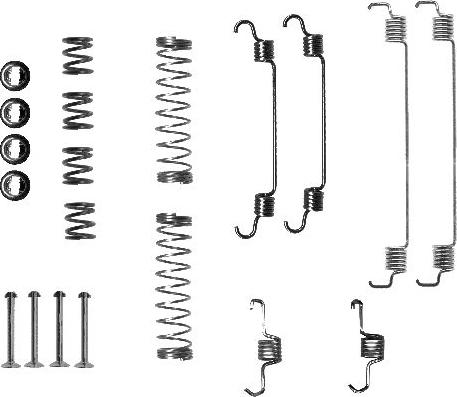 HELLA 8DZ 355 200-741 - Комплектуючі, барабанний гальмівний механізм autozip.com.ua