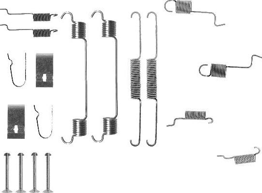 HELLA 8DZ 355 201-061 - Комплектуючі, барабанний гальмівний механізм autozip.com.ua