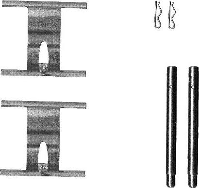 HELLA 8DZ 355 203-191 - Комплектуючі, колодки дискового гальма autozip.com.ua