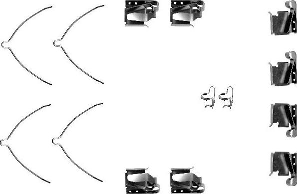 HELLA 8DZ 355 202-911 - Комплектуючі, колодки дискового гальма autozip.com.ua