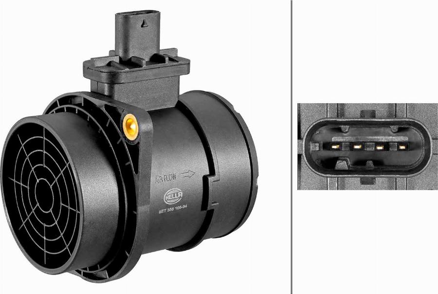 HELLA 8ET 358 166-941 - Датчик потоку, маси повітря autozip.com.ua