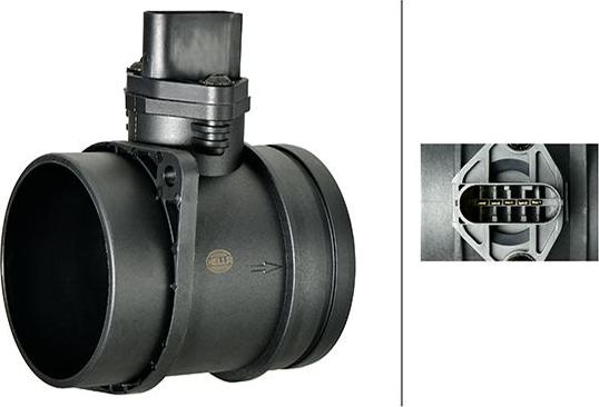 HELLA 8ET 358 166-561 - Датчик потоку, маси повітря autozip.com.ua
