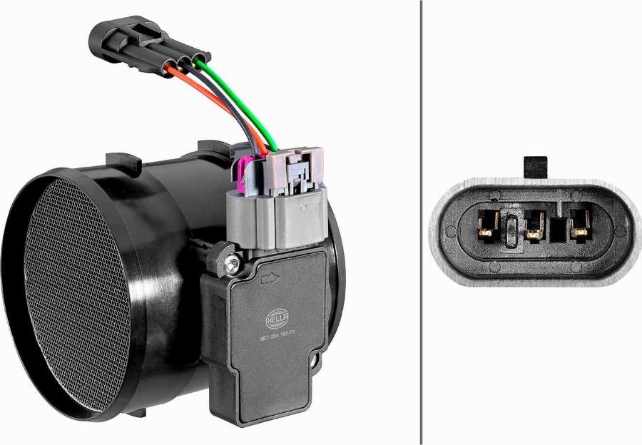 HELLA 8ET 358 166-811 - Датчик потоку, маси повітря autozip.com.ua