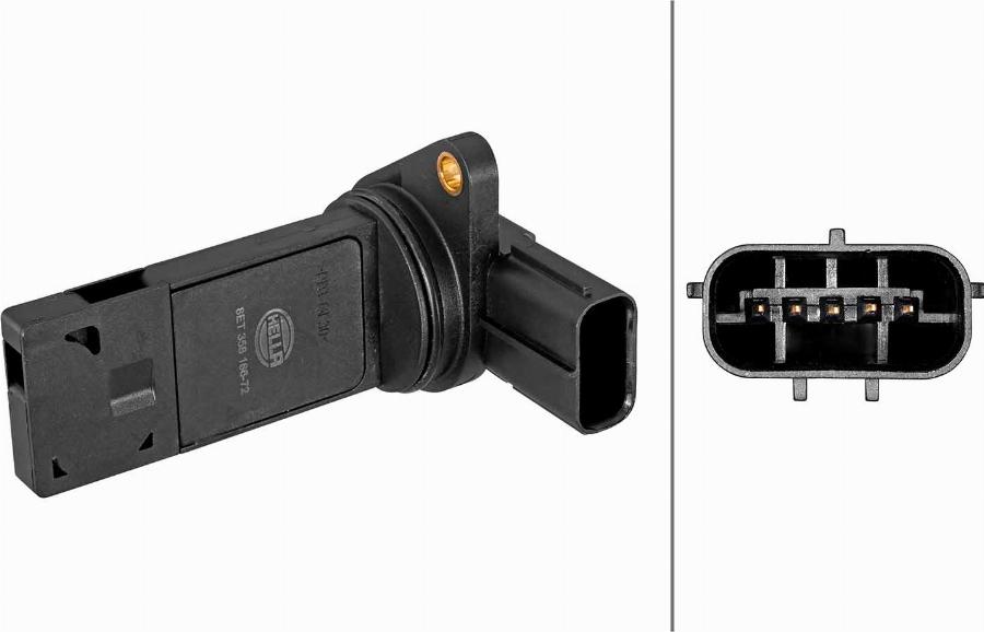 HELLA 8ET 358 166-721 - Датчик потоку, маси повітря autozip.com.ua