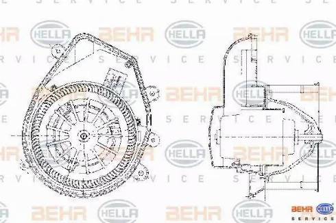 HELLA 8EW 009 159-131 - Вентилятор салону autozip.com.ua