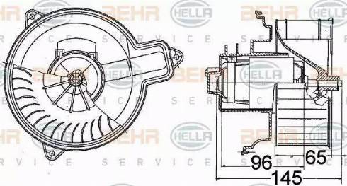 HELLA 8EW 009 158-101 - Вентилятор салону autozip.com.ua