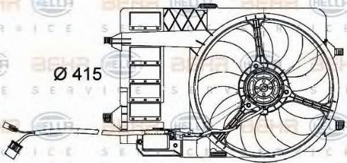 HELLA 8EW 351 000-291 - Вентилятор, охолодження двигуна autozip.com.ua