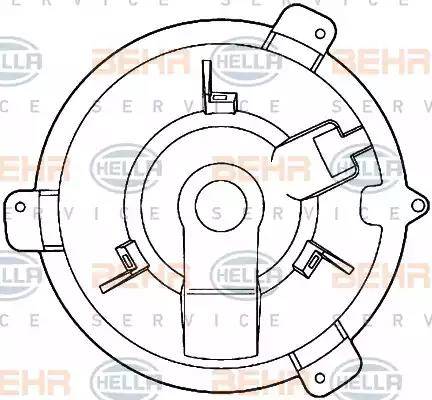 HELLA 8EW 351 039-301 - Вентилятор салону autozip.com.ua