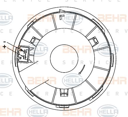 HELLA 8EW 351 151-031 - Вентилятор салону autozip.com.ua