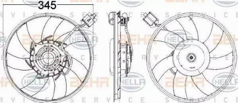 HELLA 8EW 351 104-481 - Вентилятор, охолодження двигуна autozip.com.ua