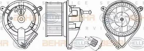 HELLA 8EW 351 304-021 - Вентилятор салону autozip.com.ua