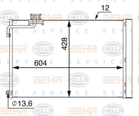 HELLA 8FC 351 005-464 - Конденсатор, кондиціонер autozip.com.ua