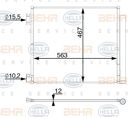 HELLA 8FC 351 008-684 - Конденсатор, кондиціонер autozip.com.ua