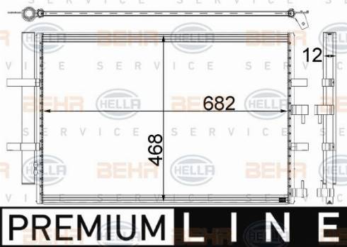 HELLA 8FC 351 003-611 - Конденсатор, кондиціонер autozip.com.ua