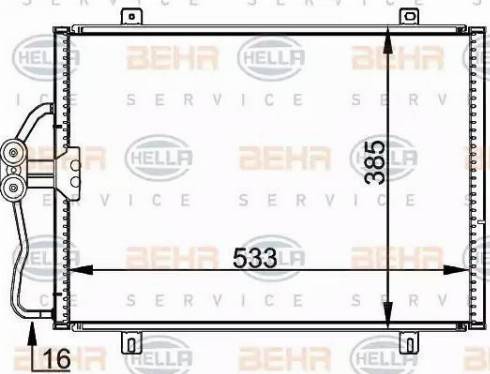 HELLA 8FC 351 036-191 - Конденсатор, кондиціонер autozip.com.ua