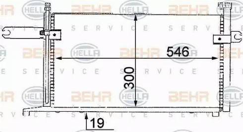 HELLA 8FC 351 038-411 - Конденсатор, кондиціонер autozip.com.ua