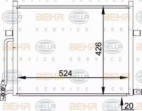 HELLA 8FC 351 038-204 - Конденсатор, кондиціонер autozip.com.ua