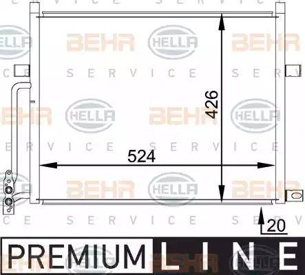 HELLA 8FC 351 038-201 - Конденсатор, кондиціонер autozip.com.ua