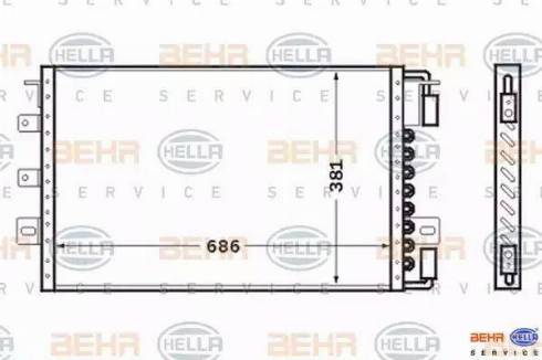 HELLA 8FC 351 024-131 - Конденсатор, кондиціонер autozip.com.ua