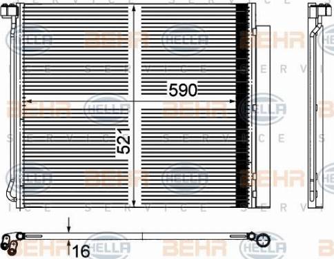 HELLA 8FC 351 100-704 - Конденсатор, кондиціонер autozip.com.ua