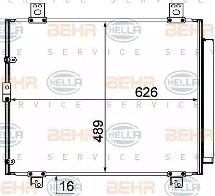 HELLA 8FC 351 344-614 - Конденсатор, кондиціонер autozip.com.ua