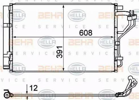 HELLA 8FC 351 344-624 - Конденсатор, кондиціонер autozip.com.ua