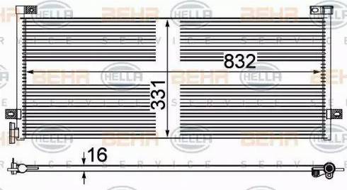 HELLA 8FC 351 345-031 - Конденсатор, кондиціонер autozip.com.ua