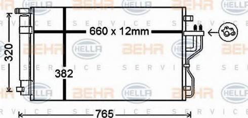 HELLA 8FC 351 343-094 - Конденсатор, кондиціонер autozip.com.ua