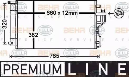 HELLA 8FC 351 343-091 - Конденсатор, кондиціонер autozip.com.ua