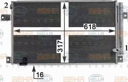 HELLA 8FC 351 343-731 - Конденсатор, кондиціонер autozip.com.ua