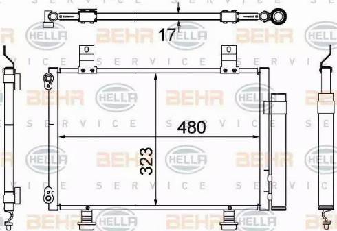 HELLA 8FC 351 304-431 - Конденсатор, кондиціонер autozip.com.ua