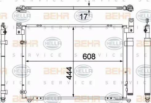 HELLA 8FC 351 304-421 - Конденсатор, кондиціонер autozip.com.ua