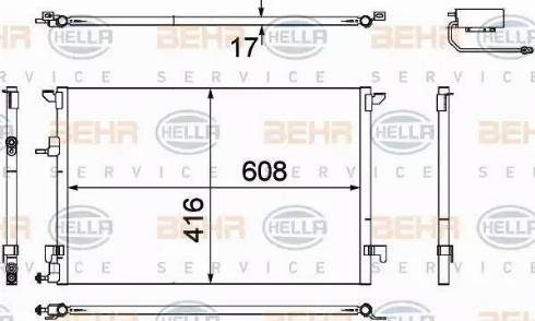 HELLA 8FC 351 304-471 - Конденсатор, кондиціонер autozip.com.ua