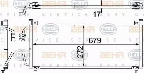 HELLA 8FC 351 304-381 - Конденсатор, кондиціонер autozip.com.ua