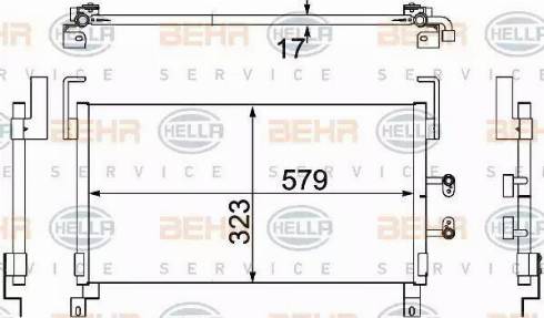 HELLA 8FC 351 304-371 - Конденсатор, кондиціонер autozip.com.ua