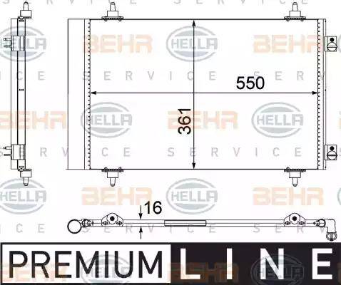 HELLA 8FC 351 304-281 - Конденсатор, кондиціонер autozip.com.ua