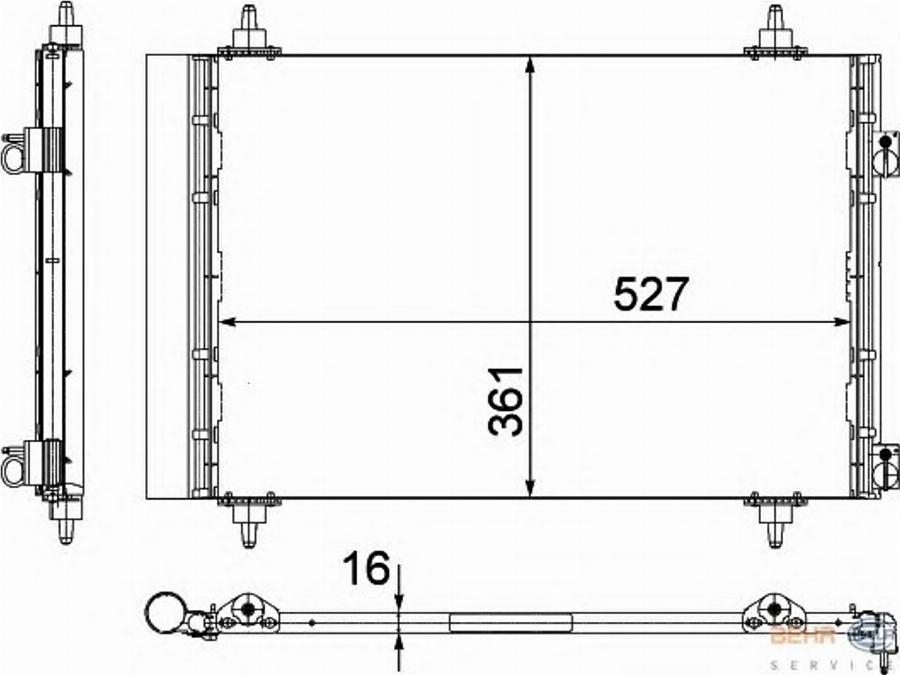 HELLA 8FC 351 304-271 - Конденсатор, кондиціонер autozip.com.ua