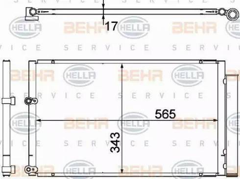 HELLA 8FC 351 304-781 - Конденсатор, кондиціонер autozip.com.ua