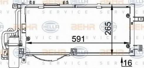 HELLA 8FC 351 300-614 - Конденсатор, кондиціонер autozip.com.ua