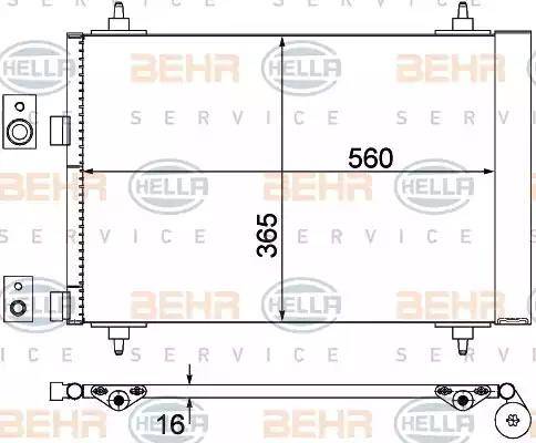 HELLA 8FC 351 300-674 - Конденсатор, кондиціонер autozip.com.ua