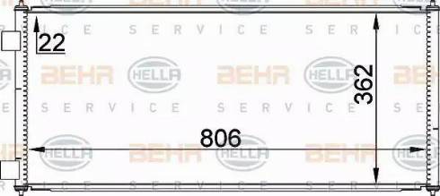 HELLA 8FC 351 300-751 - Конденсатор, кондиціонер autozip.com.ua