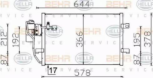 HELLA 8FC 351 301-394 - Конденсатор, кондиціонер autozip.com.ua