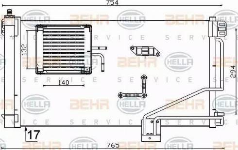 HELLA 8FC 351 301-344 - Конденсатор, кондиціонер autozip.com.ua