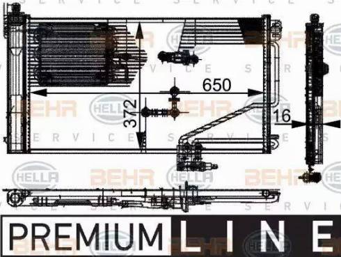 HELLA 8FC 351 301-341 - Конденсатор, кондиціонер autozip.com.ua