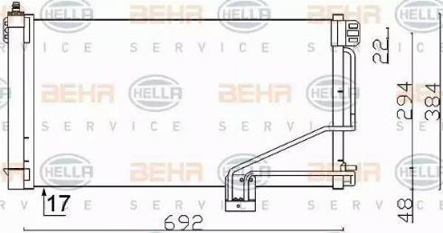 HELLA 8FC 351 301-354 - Конденсатор, кондиціонер autozip.com.ua