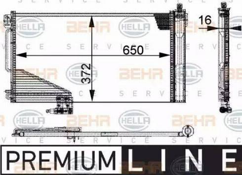 HELLA 8FC 351 301-351 - Конденсатор, кондиціонер autozip.com.ua