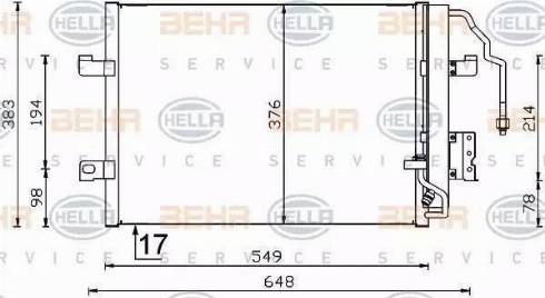 HELLA 8FC 351 301-361 - Конденсатор, кондиціонер autozip.com.ua